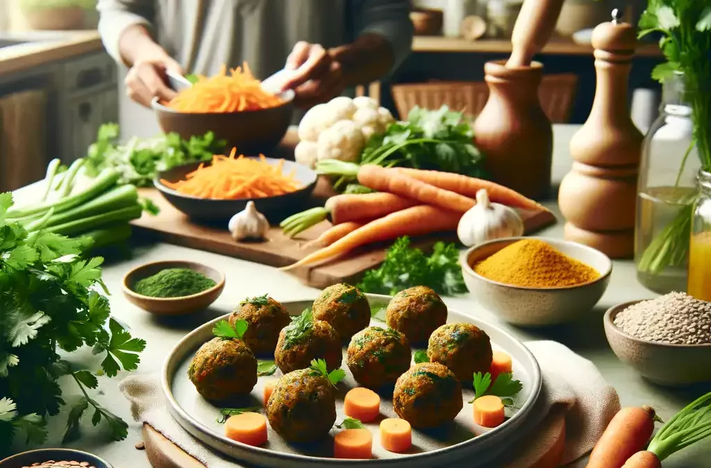 boulettes lentille carotte et herbes